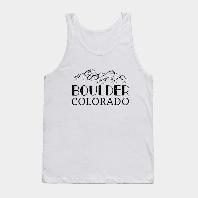 Boulder Colorado Boulder Co Colorado Tank Top by BoogieCreates